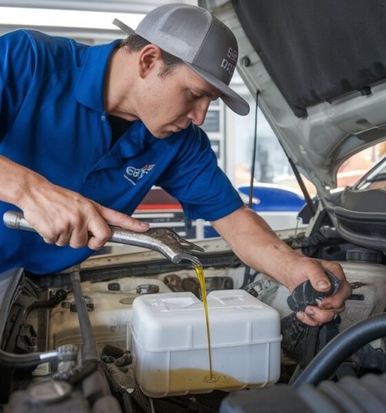 Changing oil on a Toyota Tundra