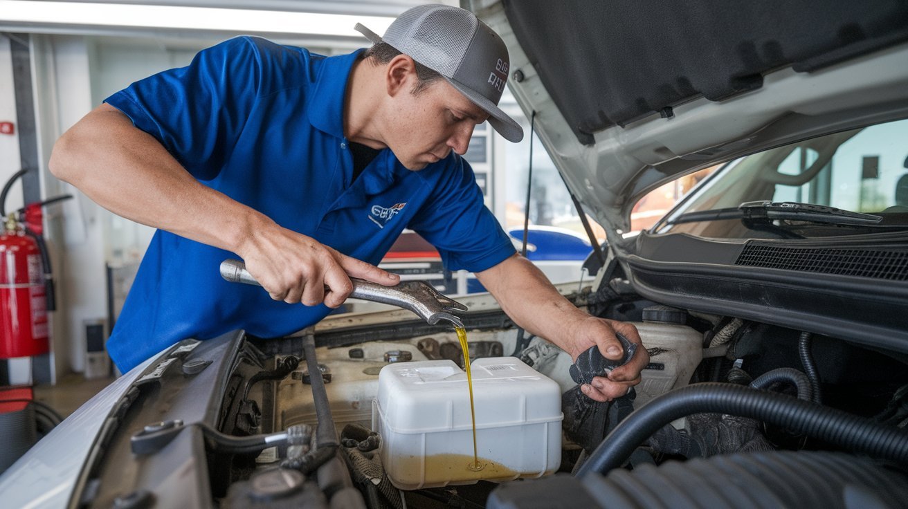 Changing oil on a Toyota Tundra