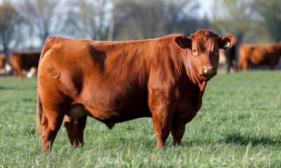 Red Angus cow