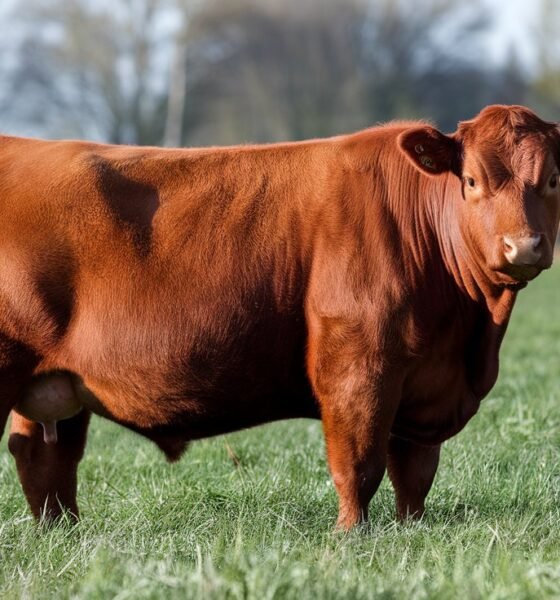 Red Angus cow