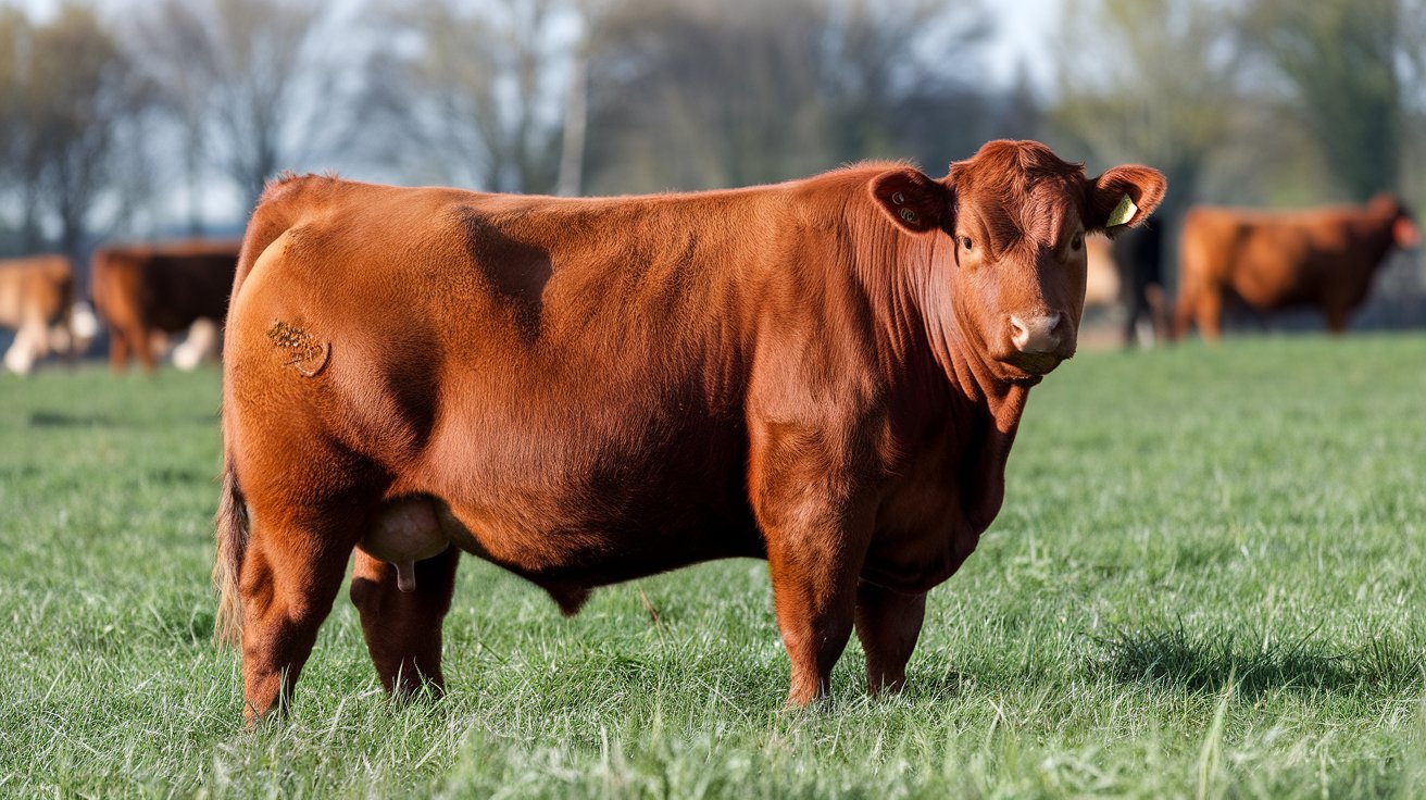 Red Angus cow